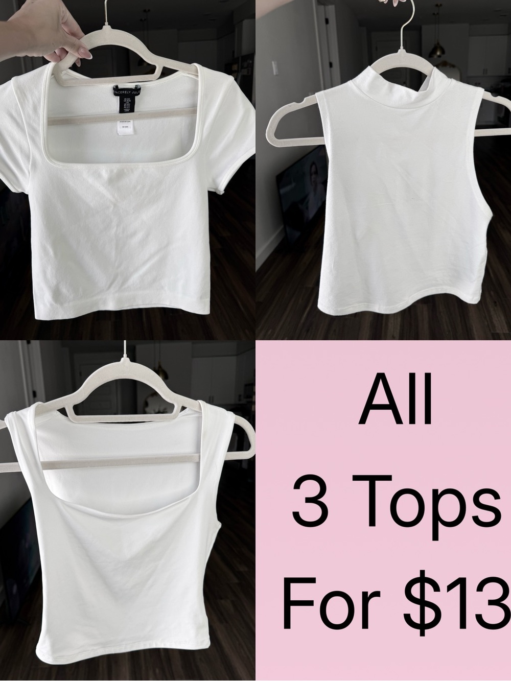 White Women’s Crop Top Bundle